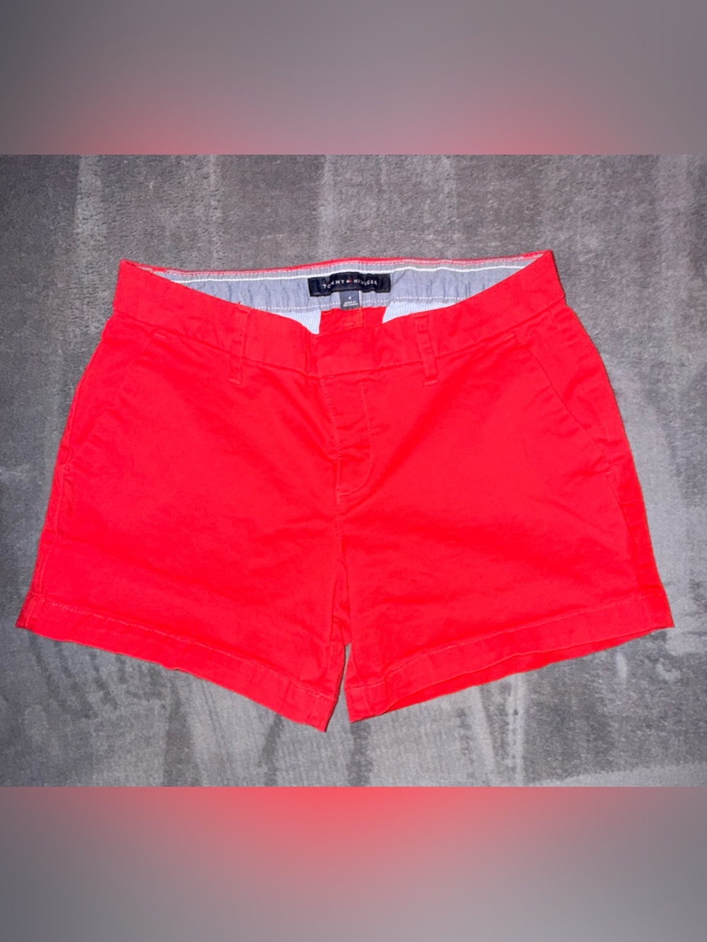 Tommy Hilfiger Women's Red Chino Bermuda Shorts